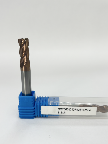 Концевая фреза, OCT560 D10xR1x25xd10xL75 (мм) Z=4, покрытие TiSiN, ТМ Oilcool Tool