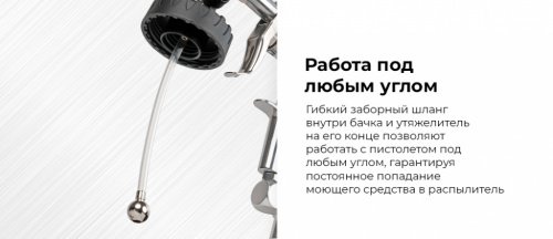 Пистолет моющий с гибкой вращающейся насадкой