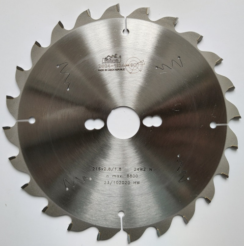 Пила дисковая TCT "Pilana" 216x2.8/1.8x30 z24 81 WZ N