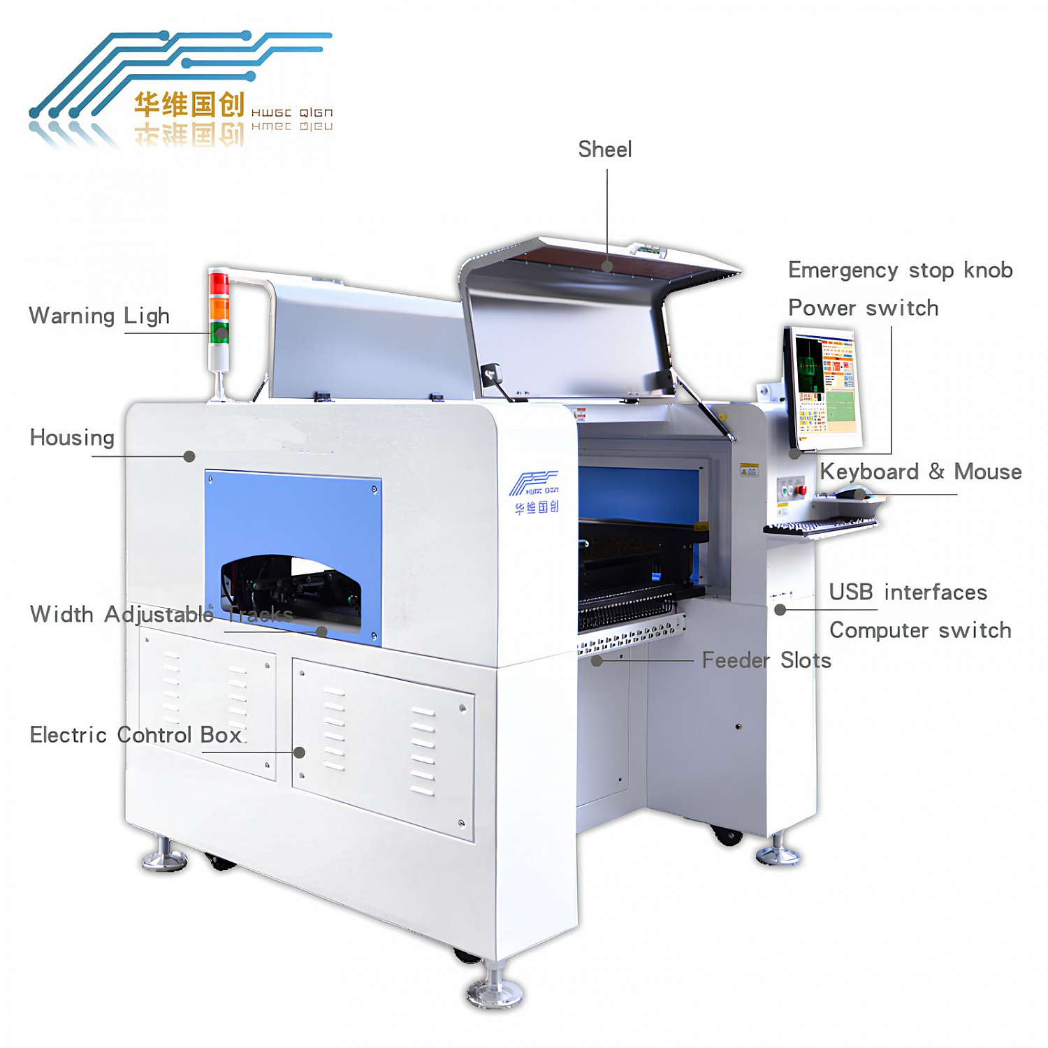 Автоматический установщик SMD компонентов HW-DU-400