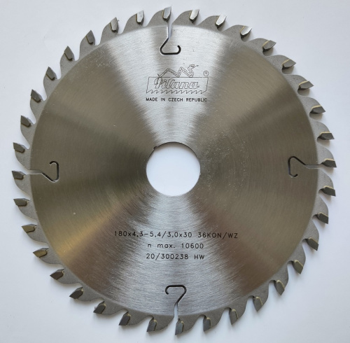 Пила дисковая TCT "Pilana" 180x4.3-5.4/3.0x30 z36 93 KON/WZ