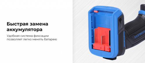 Гайковерт аккумуляторный, 1/2", 21 В, 1000 Нм, 2 аккумулятора 4 A и зарядное устройство, в кейсе NE805K