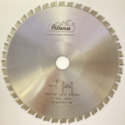 Пила дисковая TCT "Pilana" 180x1.8/1.4x20 z44 64 WZ/FA
